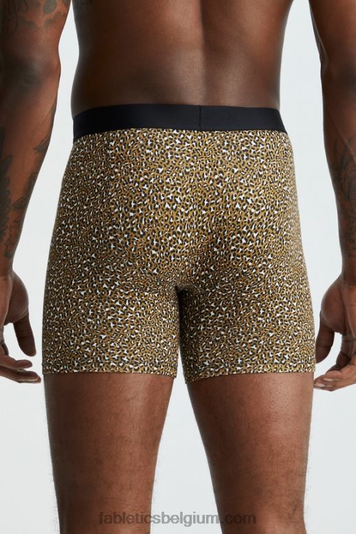 donkere bronzen luipaardvlek Heren de 24-7 boxershort 201 Fabletics LH20J3783
