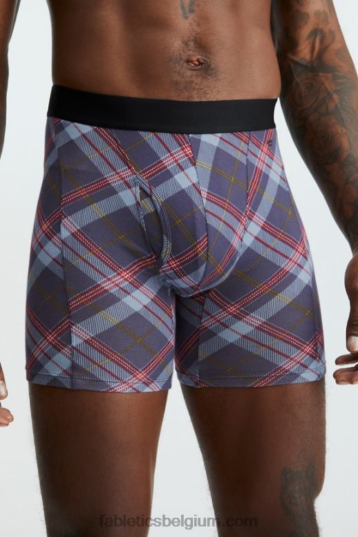klassieke marine tartan Heren de 24-7 boxershort 199 Fabletics LH20J3771