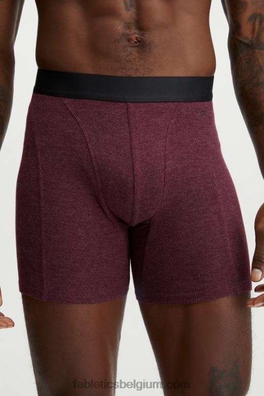 merlot Heren de restoreknit rib boxershort Fabletics LH20J3786