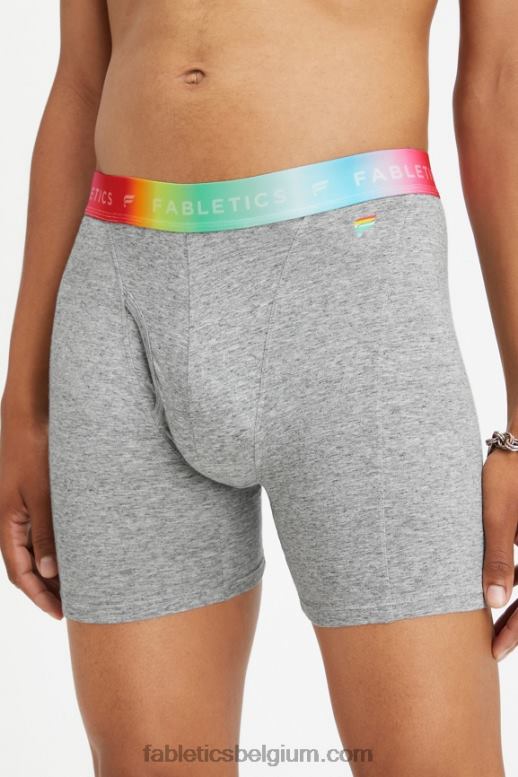 midden grijze htr regenboog Heren de pride 24-7 boxershort Fabletics LH20J3780