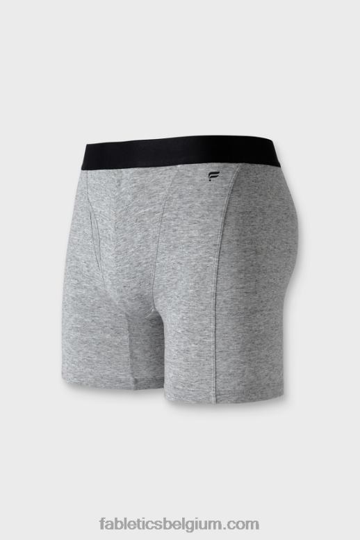 middengrijze heide Heren de 24-7 boxershort 200 Fabletics LH20J3779
