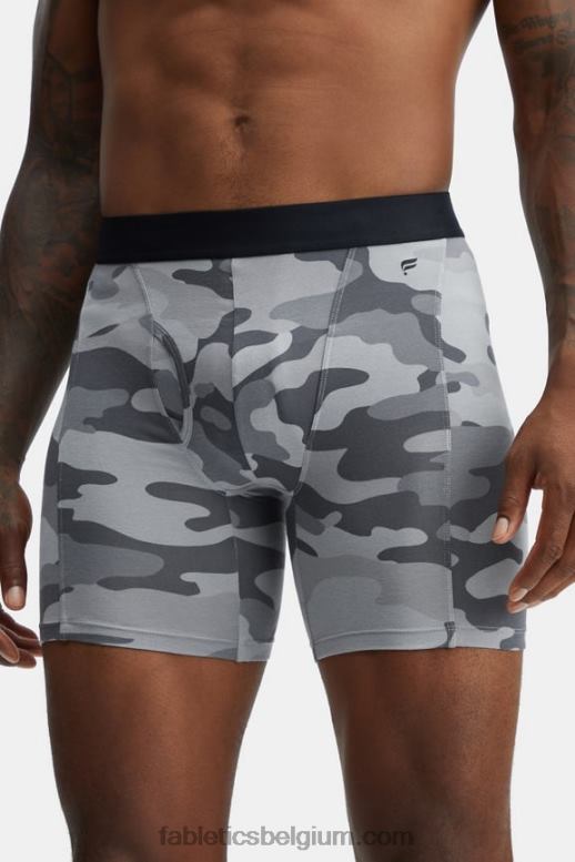 schaduwgrijze vervaagde camo Heren de 24-7 boxershort 199 Fabletics LH20J3772