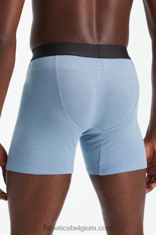 steenblauw Heren de restoreknit rib boxershort Fabletics LH20J3787