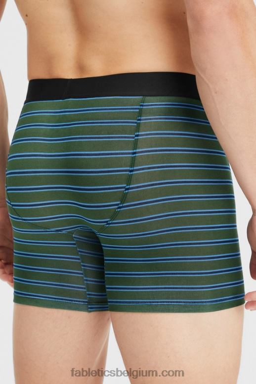 tactische groene schaduwstreep Heren de 24-7 boxershort 200 Fabletics LH20J3776