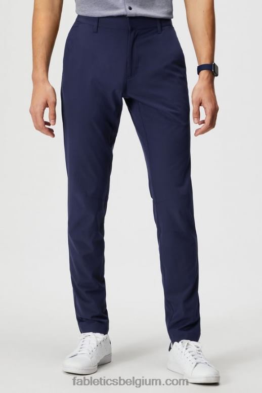 diepe marine Heren de enige broek (slim fit) Fabletics LH20J3080