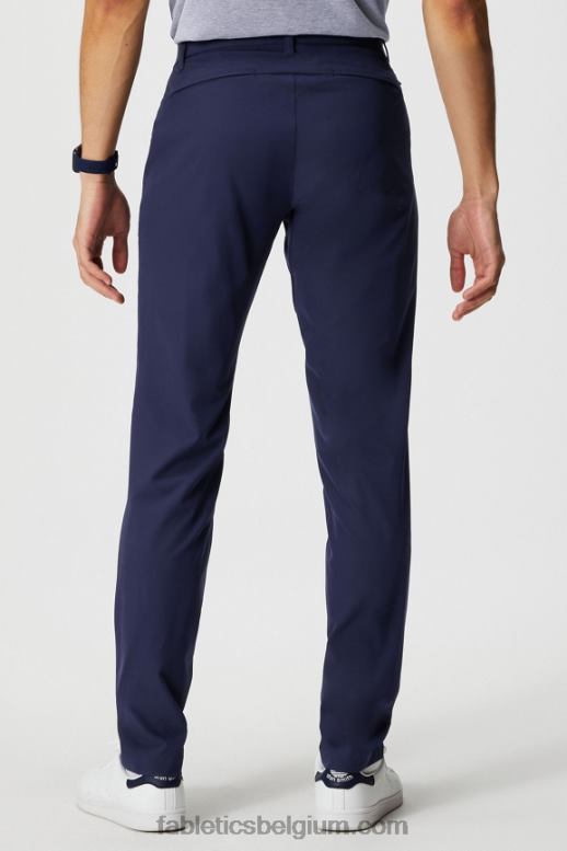 diepe marine Heren de enige broek (slim fit) Fabletics LH20J3080