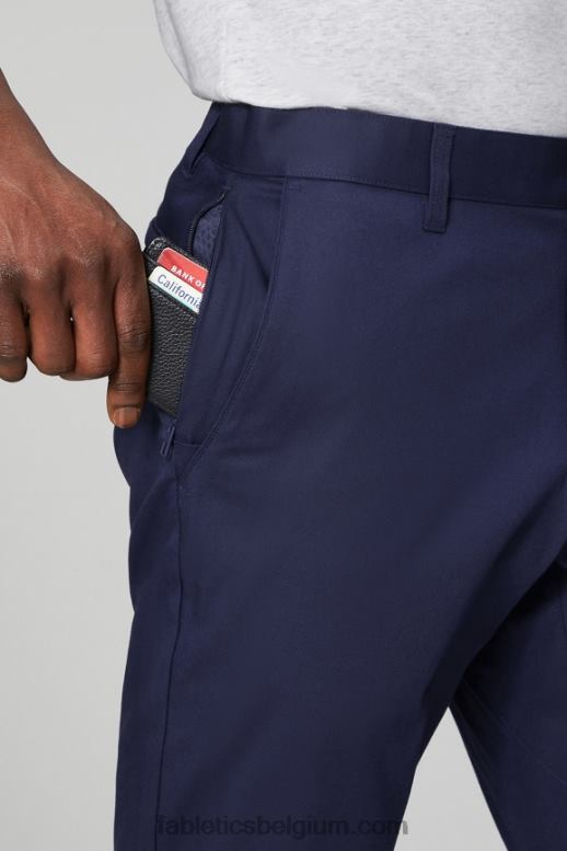 diepe marine Heren de high side chino (klassieke pasvorm) Fabletics LH20J3063