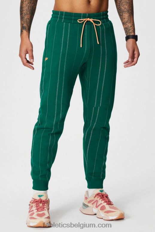 fairway groene textuurstreep Heren de go-to-jogger Fabletics LH20J3093