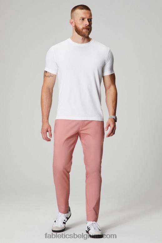 roze leisteen Heren de high side chino (slim fit) Fabletics LH20J3055