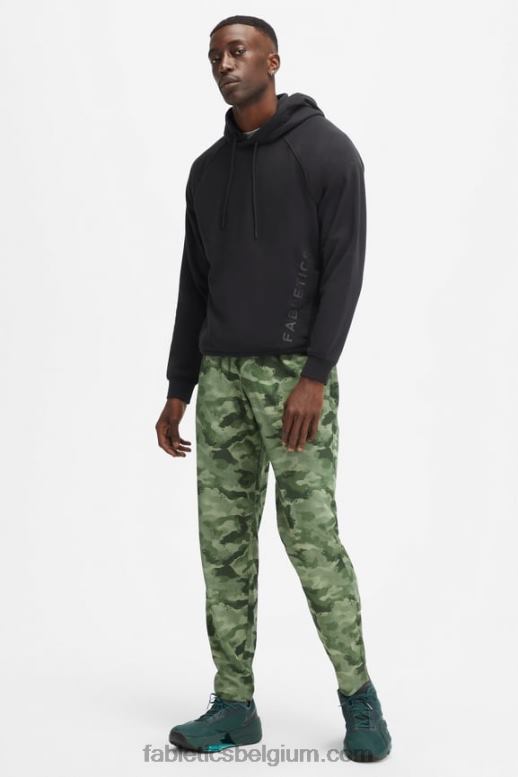 tactische groene camouflage Heren de fundamentele broek Fabletics LH20J3077