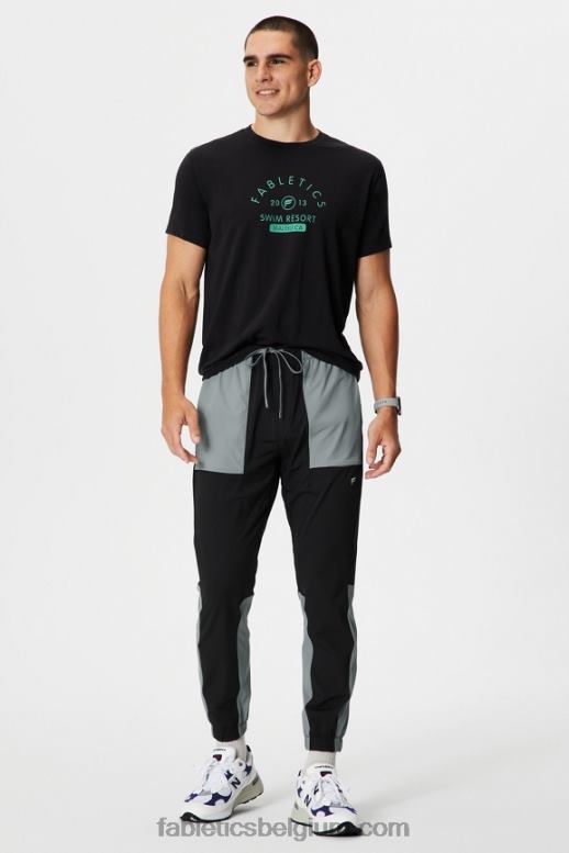 zwart blok Heren de ene jogger Fabletics LH20J3047