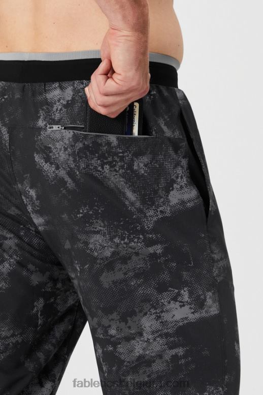 zwart omgevingsgeluid Heren de fundamentele broek Fabletics LH20J3068