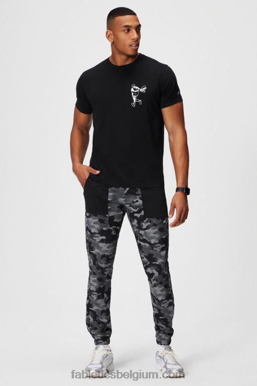 zwarte camouflage Heren de ene jogger Fabletics LH20J3051