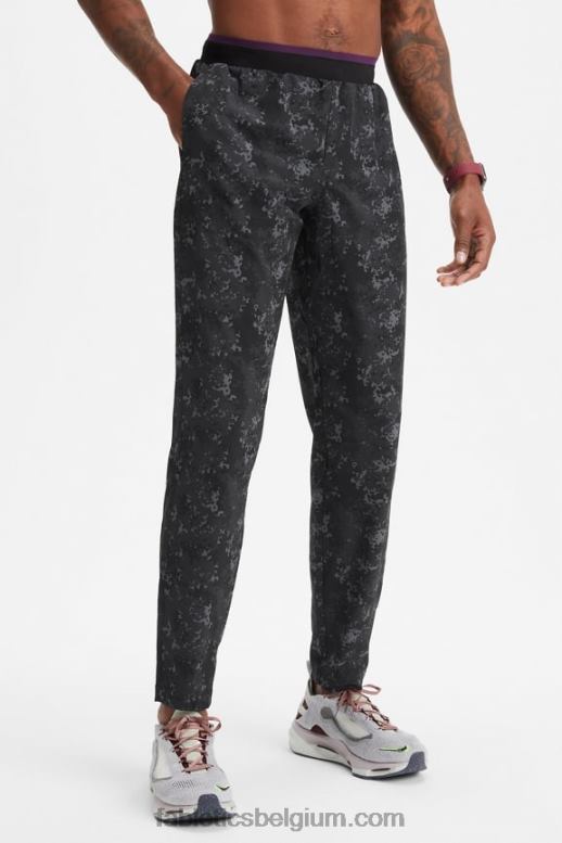 zwarte nieuwe camo Heren de fundamentele broek Fabletics LH20J3072