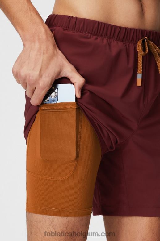 adrenaline rood Heren de ene korte (gevoerd) 142 Fabletics LH20J3186