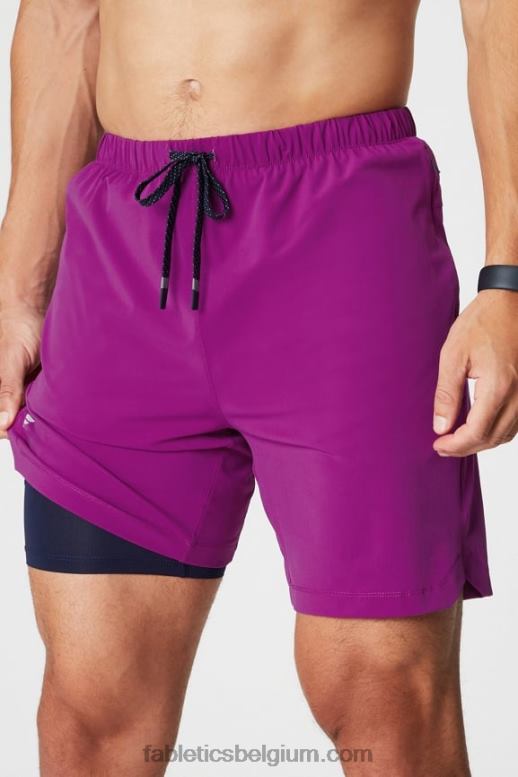 aubergine Heren de ene korte (gevoerd) 139 Fabletics LH20J3170