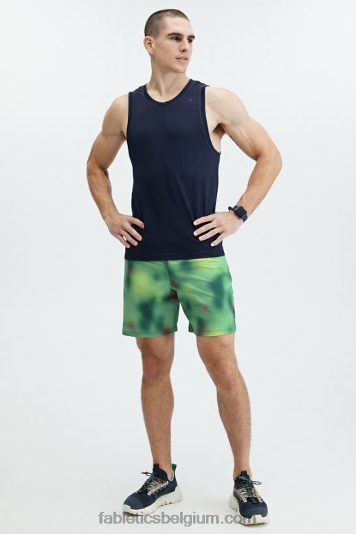 azuurgroene vervaging Heren de fundamentele korte 165 Fabletics LH20J3344