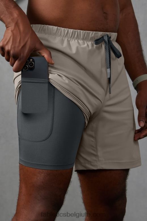 brutalistisch kaki Heren de ene korte (gevoerd) 162 Fabletics LH20J3295