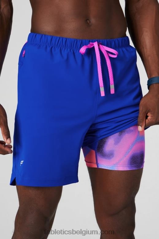 celeste/passion zomergekte Heren de ene korte (gevoerd) 139 Fabletics LH20J3169