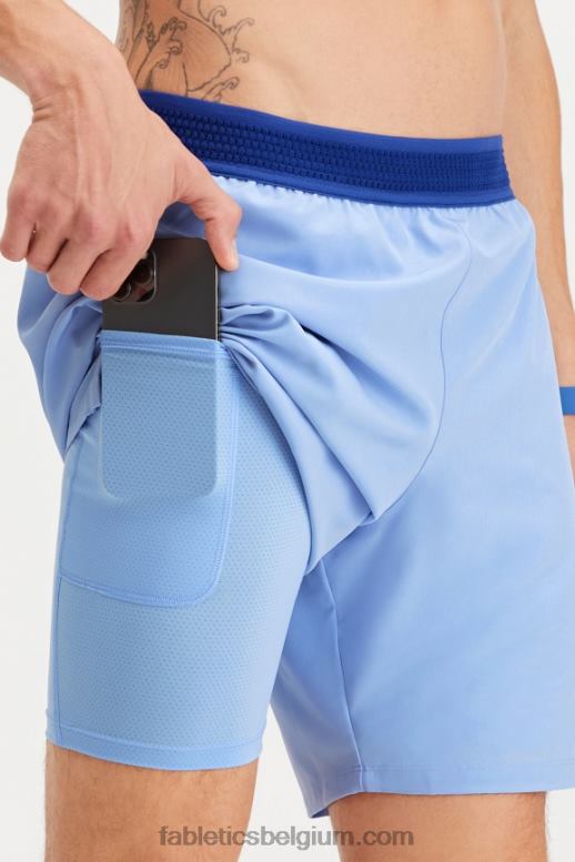 damp blauw Heren de fundamentele korte (gevoerd) Fabletics LH20J3322