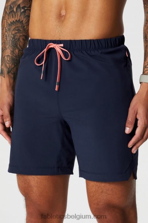 diep marineblauw/multi spraydient Heren die ene korte 152 Fabletics LH20J3233
