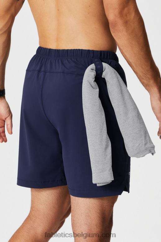 diepe marine Heren de ene korte (gevoerd) 140 Fabletics LH20J3172