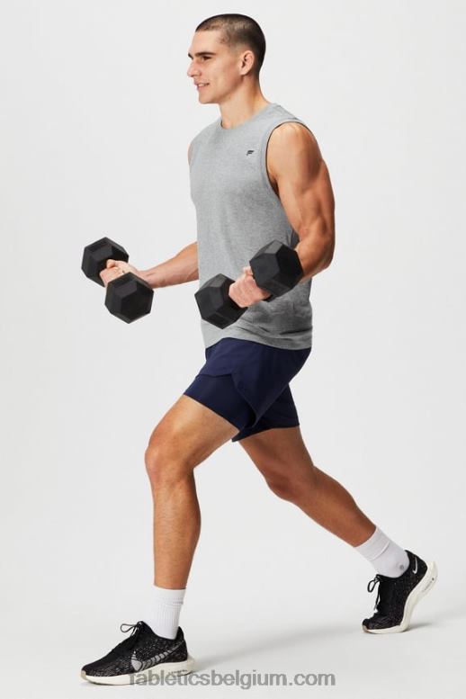 diepe marine Heren de ene korte (gevoerd) 140 Fabletics LH20J3172