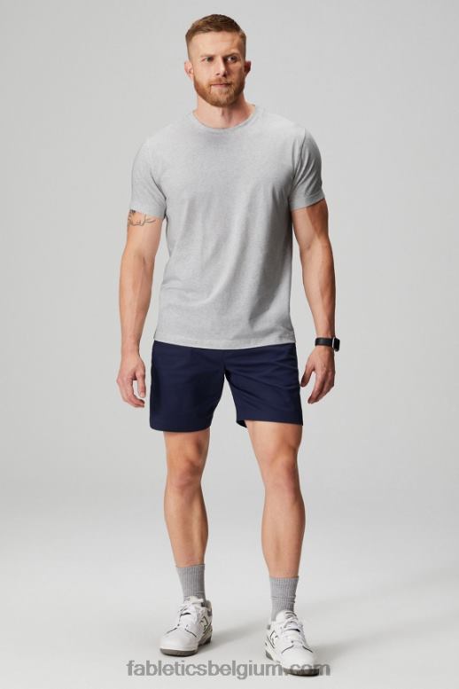 diepe marine Heren de high-side chino short Fabletics LH20J3298