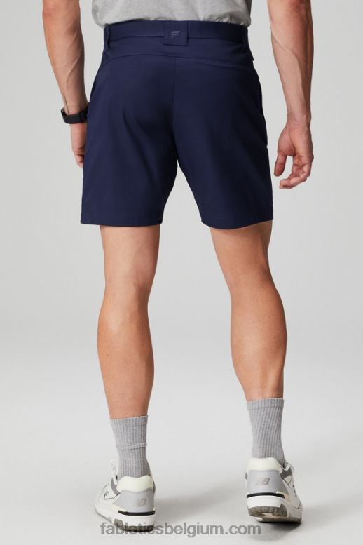 diepe marine Heren de high-side chino short Fabletics LH20J3298
