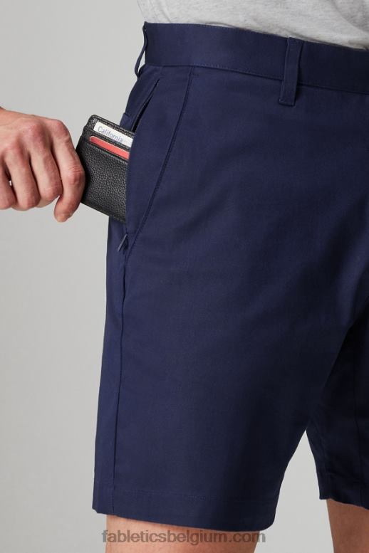 diepe marine Heren de high-side chino short Fabletics LH20J3298