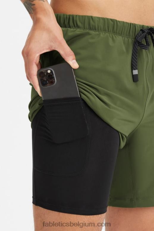 donker mos Heren de ene korte (gevoerd) 143 Fabletics LH20J3188