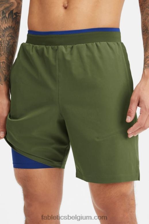 donker mos Heren de fundamentele korte ii (gevoerd) 138 Fabletics LH20J3154
