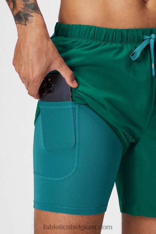 fairway groen Heren de ene korte (gevoerd) 142 Fabletics LH20J3185