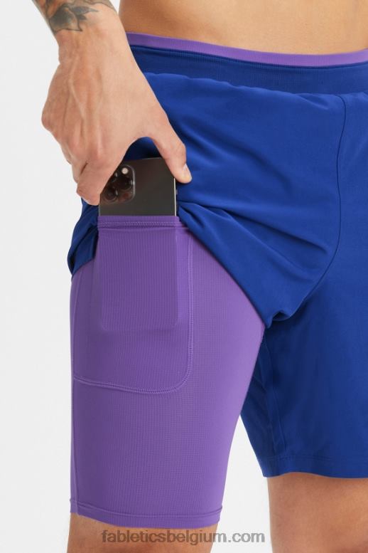 frans blauw Heren de fundamentele korte ii (gevoerd) 137 Fabletics LH20J3149