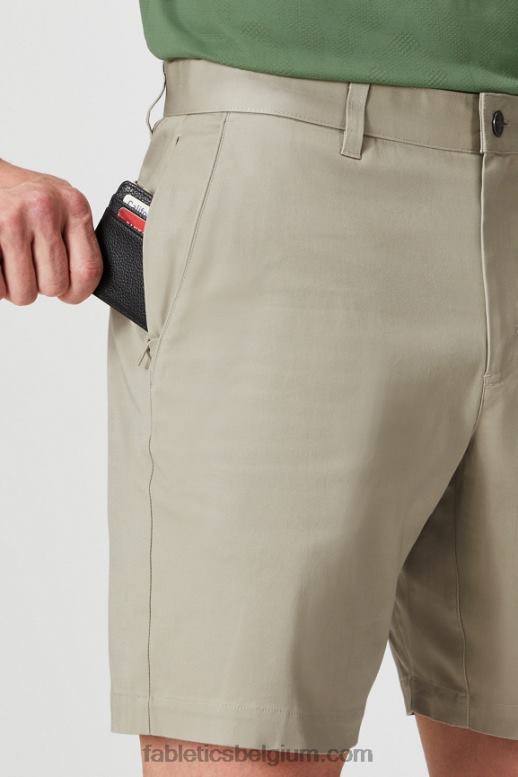 frisse taupe Heren de high-side chino short Fabletics LH20J3300