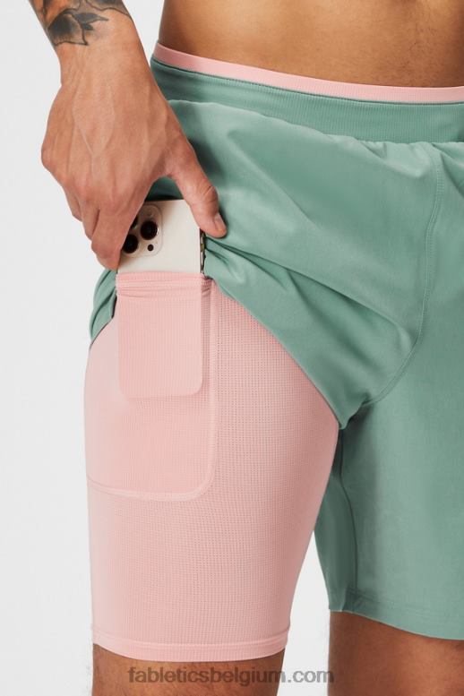 grijze tijm geperforeerd Heren de fundamentele korte ii (gevoerd) 137 Fabletics LH20J3147