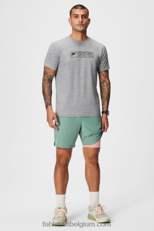 grijze tijm geperforeerd Heren de fundamentele korte ii (gevoerd) 137 Fabletics LH20J3147