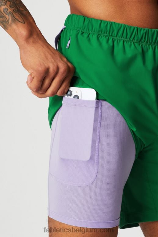 groen zetten Heren de ene korte (gevoerd) 142 Fabletics LH20J3183