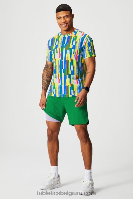 groen zetten Heren de ene korte (gevoerd) 142 Fabletics LH20J3183