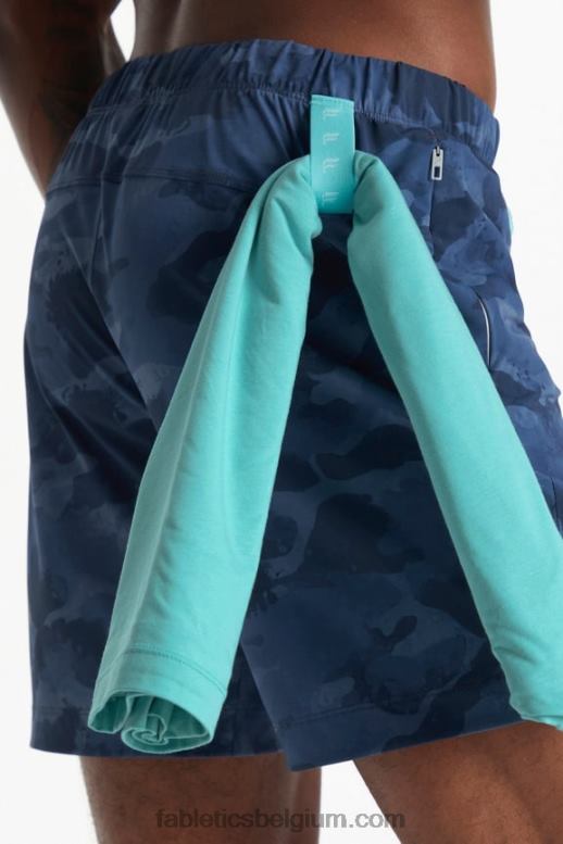 klassieke marine camo Heren die ene korte 161 Fabletics LH20J3277