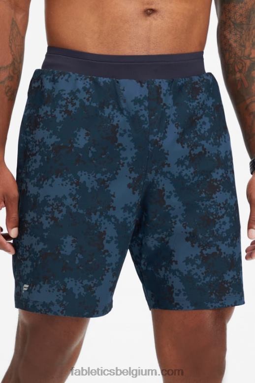 klassieke marineblauwe nueue camo Heren de fundamentele korte ii 149 Fabletics LH20J3217