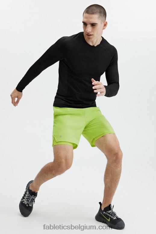 levendige limoen Heren de fundamentele korte (gevoerd) Fabletics LH20J3321