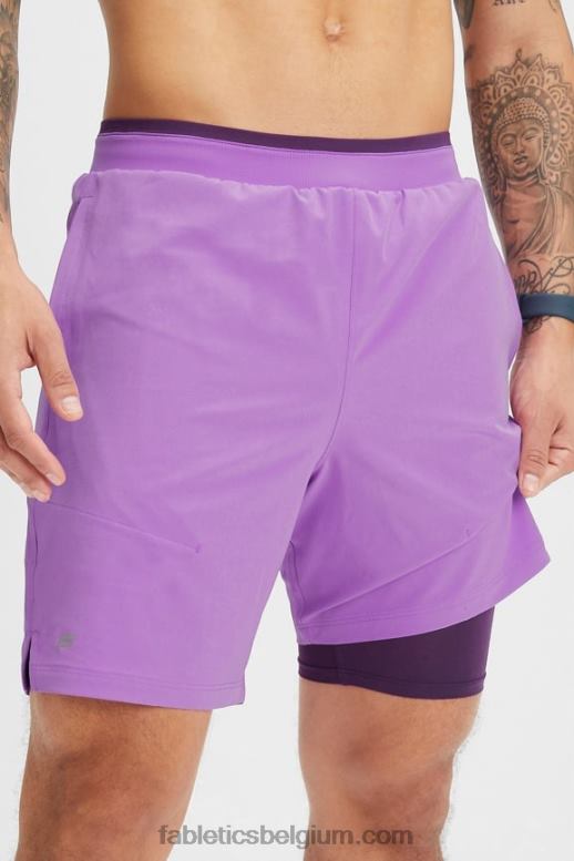 mauve rook Heren de fundamentele korte ii (gevoerd) 138 Fabletics LH20J3153