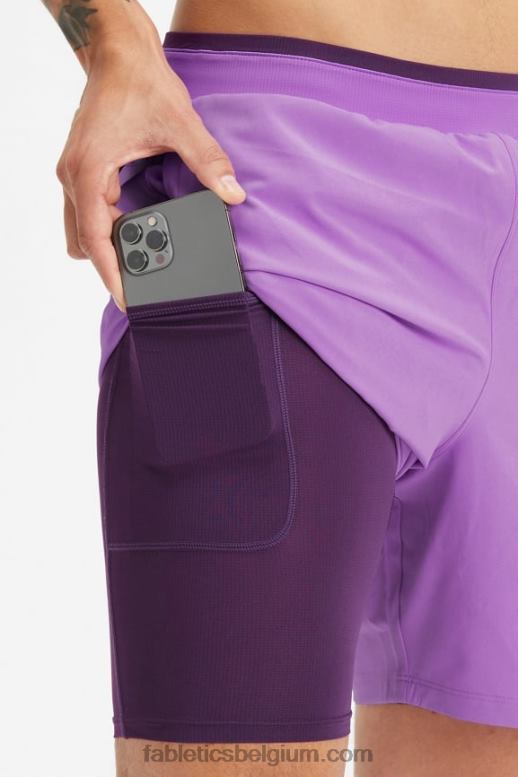 mauve rook Heren de fundamentele korte ii (gevoerd) 138 Fabletics LH20J3153