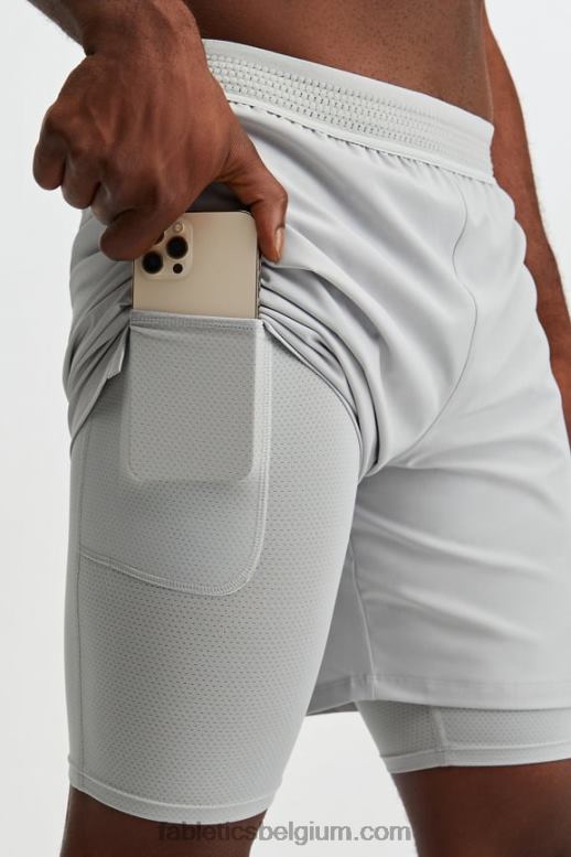 mineraal grijs Heren de fundamentele korte (gevoerd) Fabletics LH20J3330