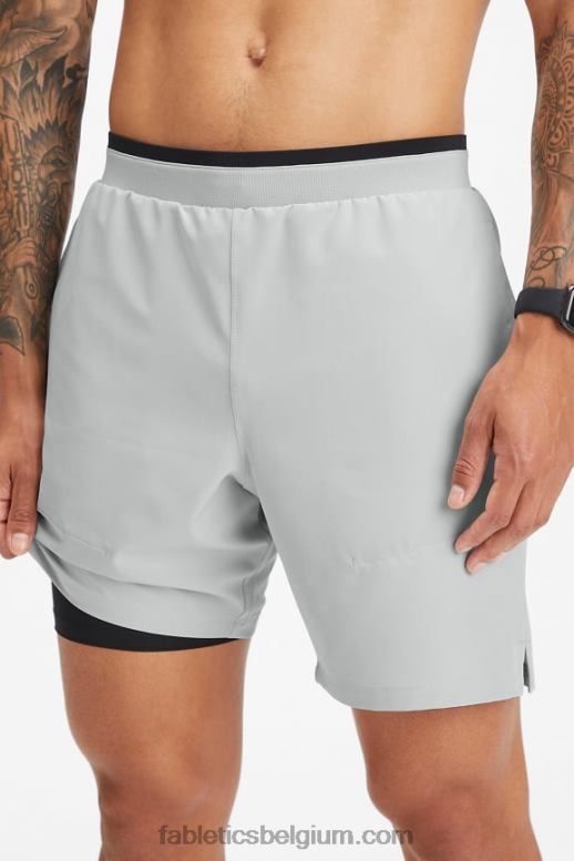 mineraal grijs Heren de fundamentele korte ii (gevoerd) 133 Fabletics LH20J3128