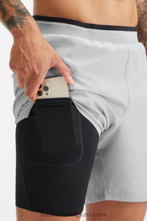 mineraal grijs Heren de fundamentele korte ii (gevoerd) 133 Fabletics LH20J3128