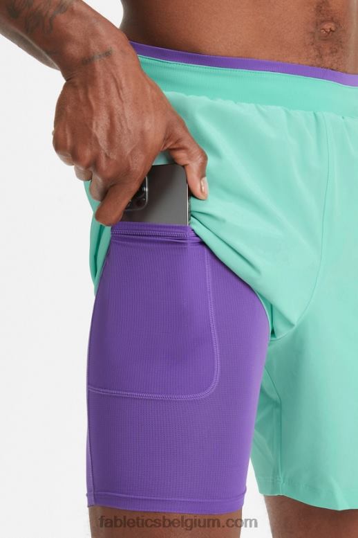 mint mist geperforeerd Heren de fundamentele korte ii (gevoerd) 137 Fabletics LH20J3150