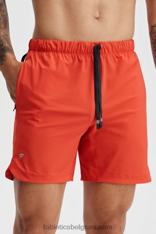 oranje vuur Heren die ene korte 161 Fabletics LH20J3281