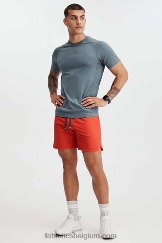 oranje vuur Heren die ene korte 161 Fabletics LH20J3281